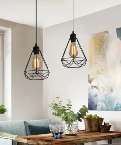 Luminária pendente vintage com estrutura de ferro, iluminação de teto, pintura, restaurante, casa de chá, lustre interno, metal forjado, moderno, luzes pendentes 3
