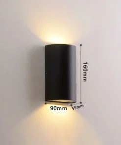 SANDIY Lâmpada de parede exterior LED para jardim Luz de parede para decoração de casa Pátio exterior Pórtico de garagem Degrau do portão à prova d'água IP65 Luzes de parede exterior Iluminação de rua de pátio 2
