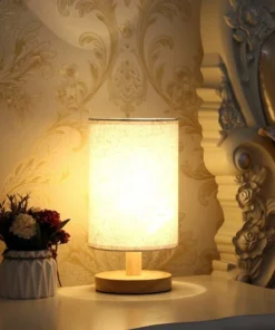 Lâmpadas de mesa led simples estilo chinês decoração lâmpada regulável usb plug luz da noite tecido abajur quarto iluminação cabeceira 2
