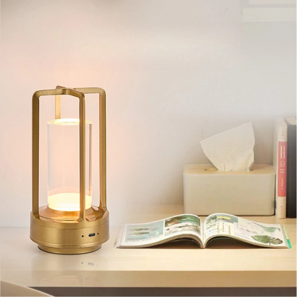 Luminária de Mesa LED com Carregamento USB, Controle por Toque, Luz Ambiente para Quarto, Sala de Estar, Café, Hotel, Decoração de Casa, Presente 4