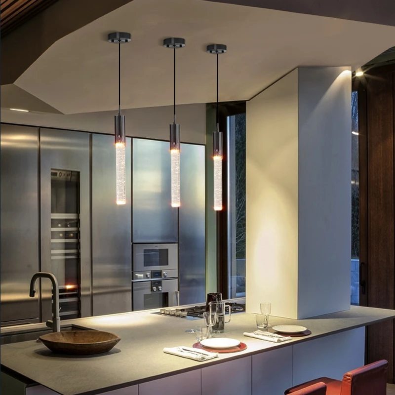 Iluminação criativa moderna de cristal led luminária cabeceira jantar sala estar restaurante lustre ouro preto pendurado lâmpada 3