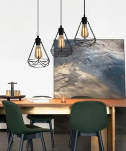 Luminária pendente vintage com estrutura de ferro, iluminação de teto, pintura, restaurante, casa de chá, lustre interno, metal forjado, moderno, luzes pendentes 4
