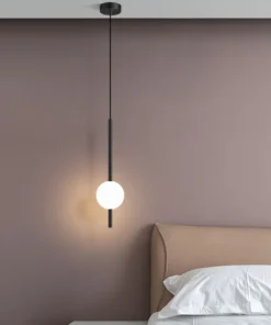 Luminária pendente de cabeceira para quarto, luminária pendente nórdica para fundo de tv, cozinha, ilha, restaurante, sala de jantar, iluminação led 4
