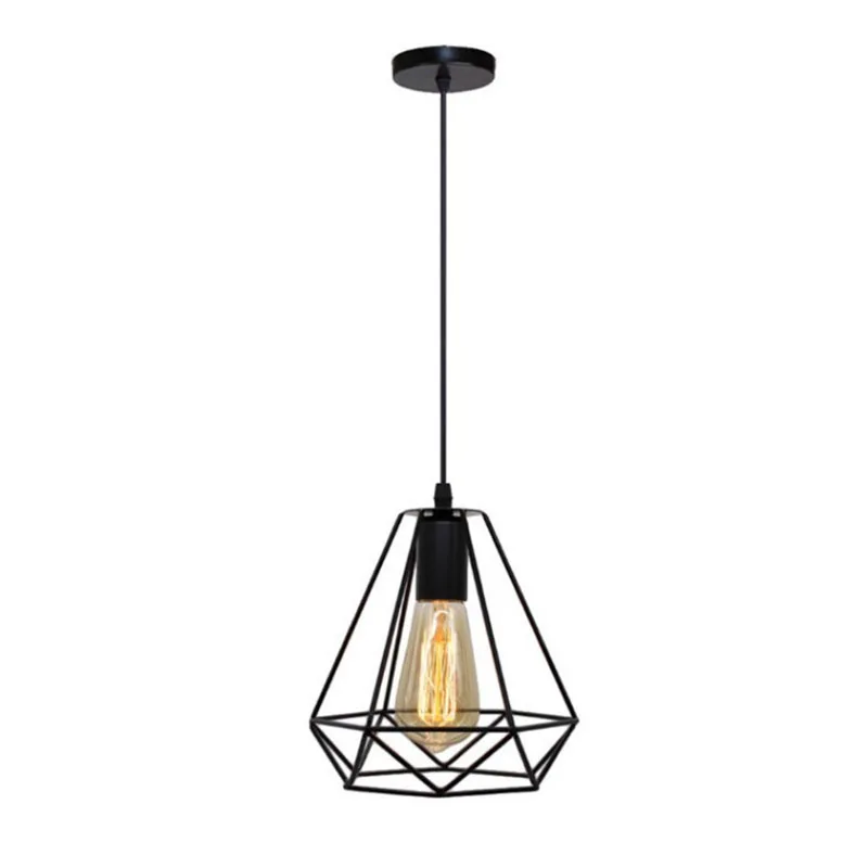 Luminária pendente vintage com estrutura de ferro, iluminação de teto, pintura, restaurante, casa de chá, lustre interno, metal forjado, moderno, luzes pendentes 6