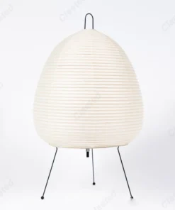 Luminária de Mesa de Papel com Design Japonês, Luminária de Papel de Arroz em Tripé, Luminária de Estilo Japonês, Luminária de Mesa LED para Quarto 5