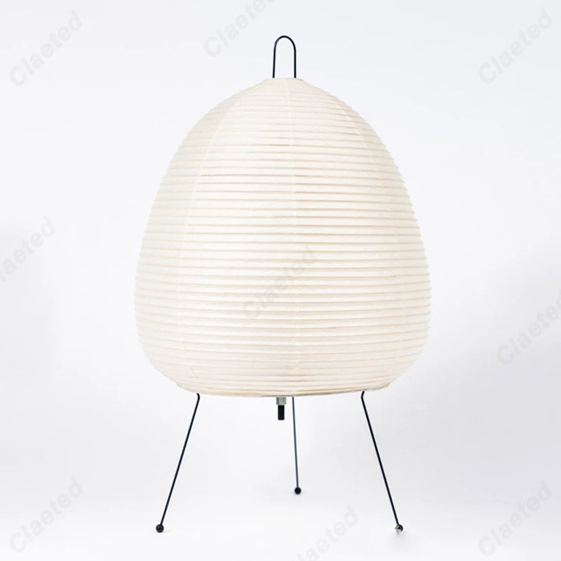 Luminária de Mesa de Papel com Design Japonês, Luminária de Papel de Arroz em Tripé, Luminária de Estilo Japonês, Luminária de Mesa LED para Quarto 5