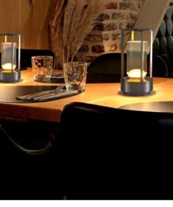 Luminária de Mesa LED com Carregamento USB, Controle por Toque, Luz Ambiente para Quarto, Sala de Estar, Café, Hotel, Decoração de Casa, Presente 6