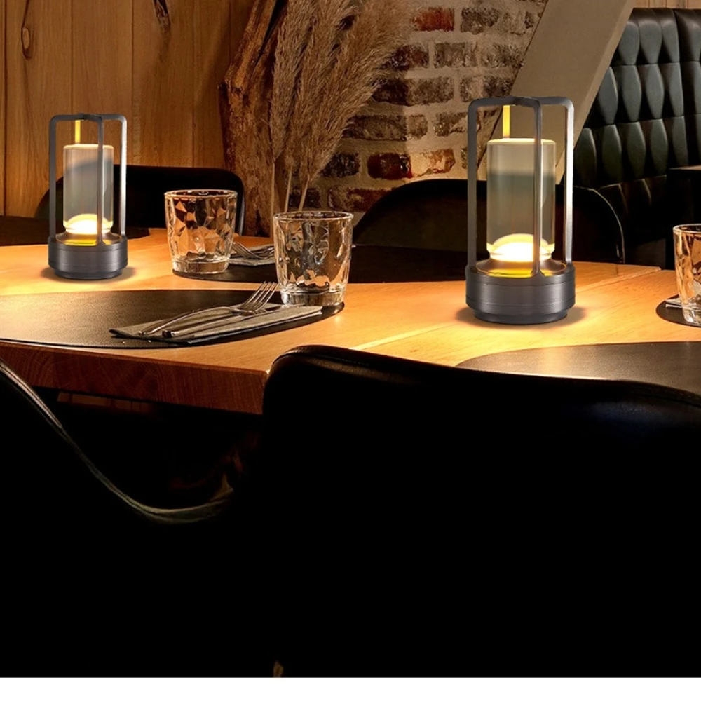 Luminária de Mesa LED com Carregamento USB, Controle por Toque, Luz Ambiente para Quarto, Sala de Estar, Café, Hotel, Decoração de Casa, Presente 6