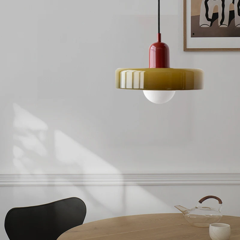 Nordic retro lustre de vidro sala estar jantar quarto cozinha moderna iluminação decoração retro luminária e27led 5