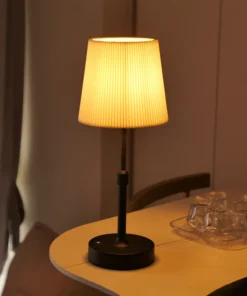 Lâmpada de mesa de tecido recarregável toque lâmpada de mesa substituível e12 2700k para restaurante hotel quarto cabeceira decoração lighing 2