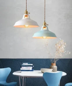 Luzes pingente retro industrial colorido restaurante cozinha casa lâmpadas de teto do vintage pendurado luzes abajur lâmpadas decorativas 2