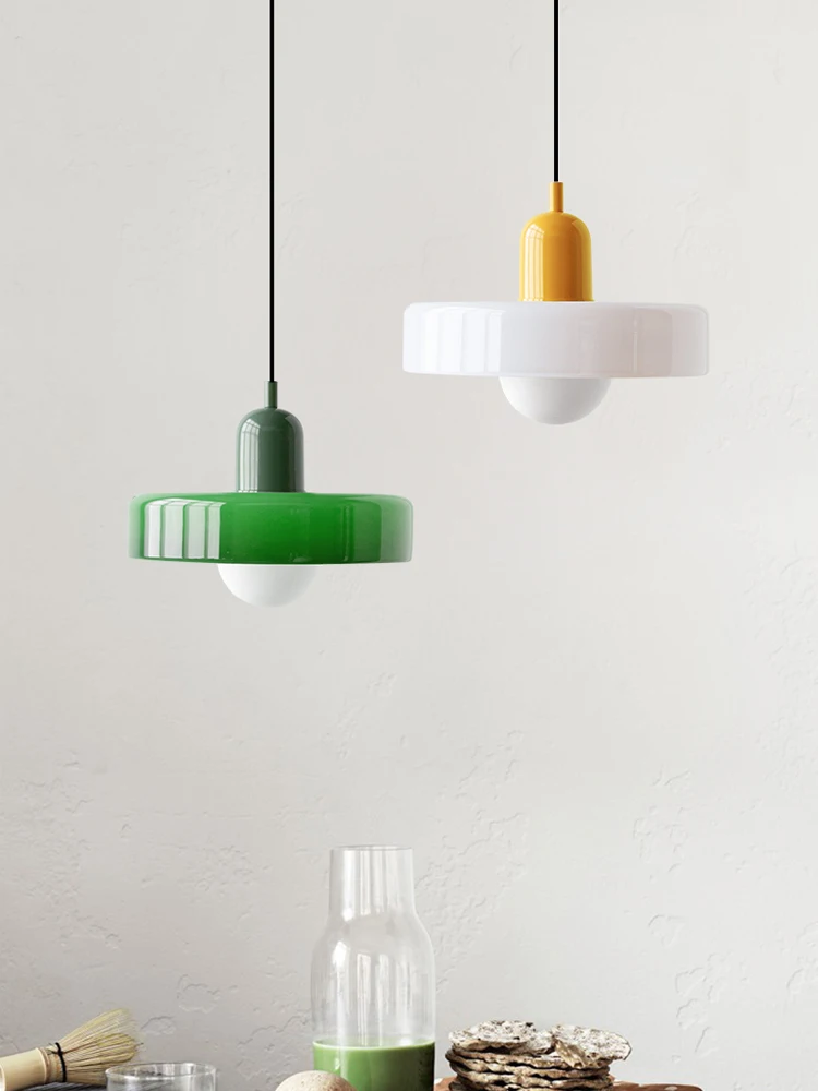 Nordic retro lustre de vidro sala estar jantar quarto cozinha moderna iluminação decoração retro luminária e27led 2