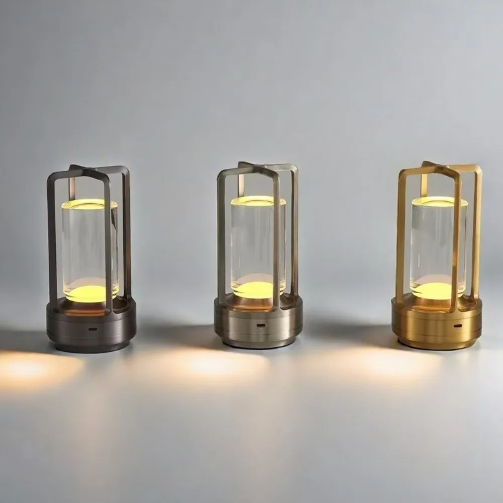 Luminária de Mesa LED com Carregamento USB, Controle por Toque, Luz Ambiente para Quarto, Sala de Estar, Café, Hotel, Decoração de Casa, Presente 2