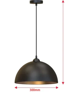 Nordic Retro Industrial Teto Lâmpada Pingente, E27 Dome Shade, Restaurante Sala de Jantar Mesa Bar Luz Decorativa 6