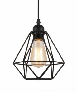 Luminária Pendente Retrô de Ferro Forjado – Lustre Industrial Vintage para Restaurante, Café, Sala e Decoração Moderna