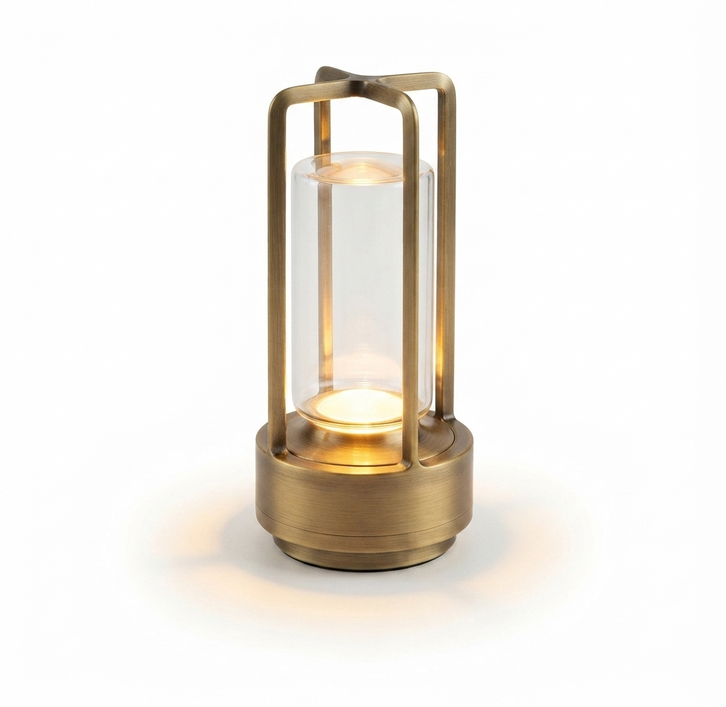 Luminária de Mesa LED Cristal Touch Recarregável USB-C – 3 Tons de Luz com Brilho Regulável para Quarto, Sala e Decoração