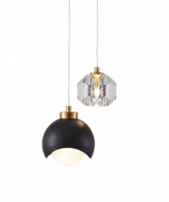 Luminária Pendente Cristal Minimalista Nórdica – Design Luxo para Quarto, Cabeceira, Sala de Estar e Decoração Moderna