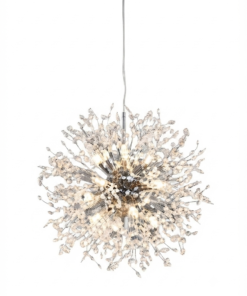 Lustre Pendente Dente-de-Leão LED em Cristal – Design Moderno para Sala de Estar, Sala de Jantar, Hall e Ambientes Sofisticados