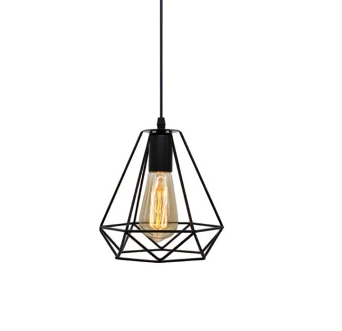 Luminária Pendente Vintage Industrial em Ferro Forjado – Lustre Moderno para Sala, Cozinha, Restaurante e Decoração
